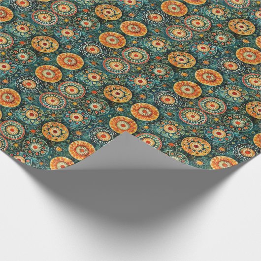 Traditioneel Javaans Batik Kawung patroon Cadeaupapier (Hoek)