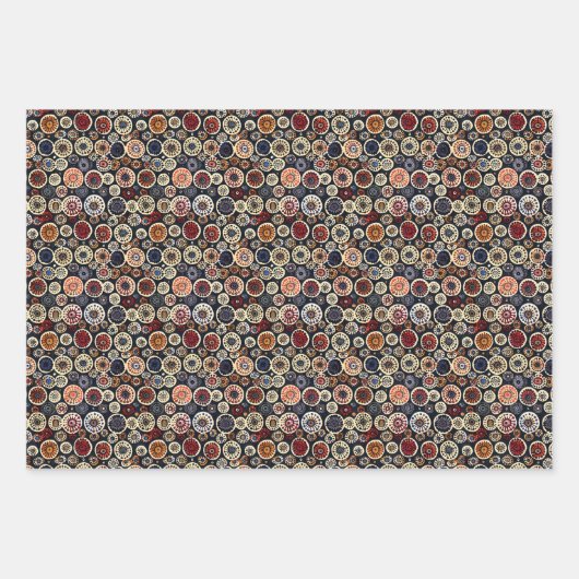 Traditioneel Javaans Kawung Batik patroon Inpakpapier Vel (Voorkant 3)