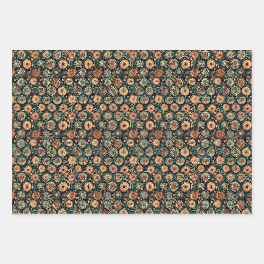 Traditioneel Javaans Kawung Batik patroon Inpakpapier Vel (Voorkant)