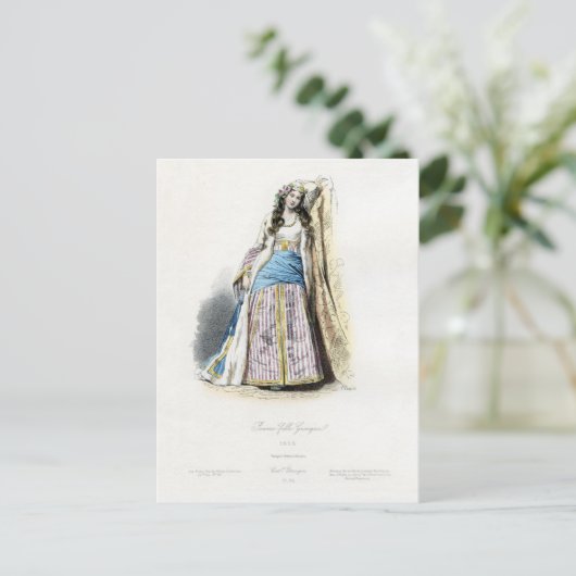 Traditioneel jong Grieks meisje Briefkaart (Staand voorkant)