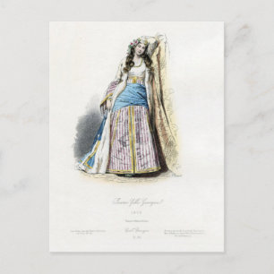 Traditioneel jong Grieks meisje Briefkaart