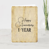 Traditioneel Jubileum eerste papieren Kaart (Voorkant)