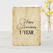 Traditioneel Jubileum eerste papieren Kaart (Gele Bloem)