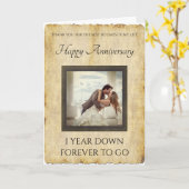 Traditioneel Jubileum eerste papieren Kaart (Gele Bloem)