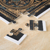Traditioneel Judaica-ontwerp en puzzel die je brei (Zijkant)