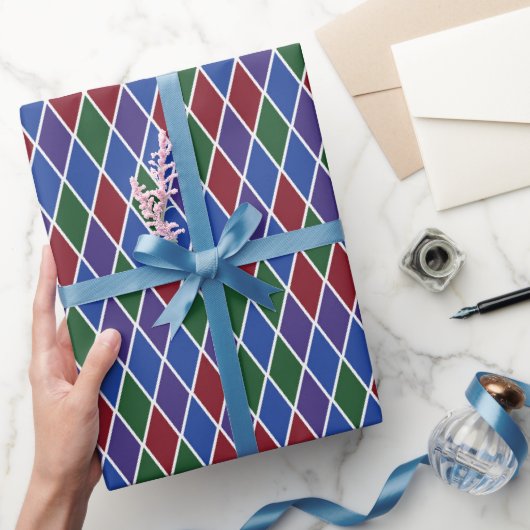 Traditioneel juweelgekleurd harlekijn cadeaupapier (Geschenken)