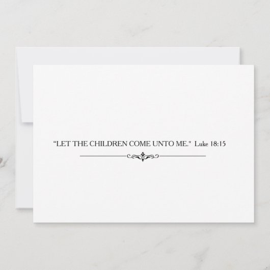 Traditioneel Katholiek Baby Baptisme Uitnodigingen (Achterkant)