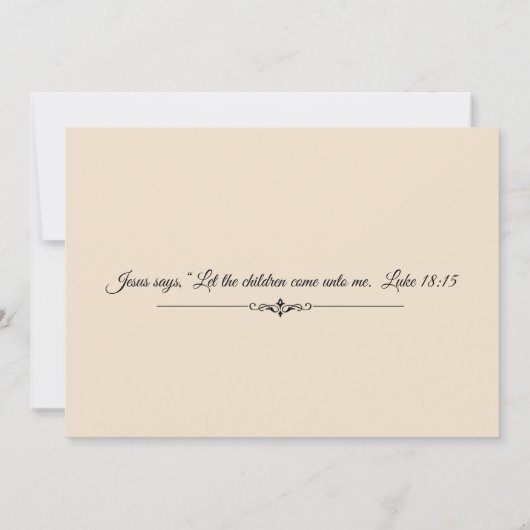 Traditioneel Katholiek Baby Baptisme Uitnodigingen (Achterkant)