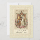 Traditioneel Katholiek Bruiloft Elegant Kaart (Voorkant)