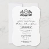 Traditioneel Katholiek Elegant Eerste Heilige Comm Kaart (Voorkant)