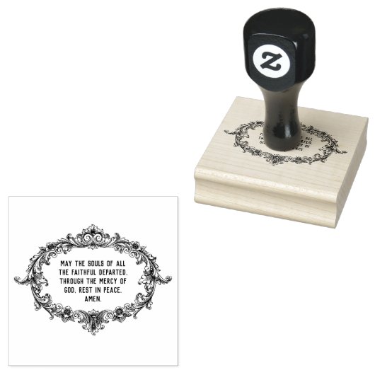 Traditioneel Katholiek Gebed Arme Zielen Vagevuur Rubberstempel (Gestempeld)