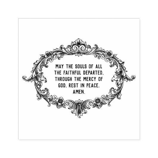 Traditioneel Katholiek Gebed Arme Zielen Vagevuur Rubberstempel (Afrduk)