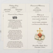 Traditioneel katholiek Heilig Hart Huwelijksprogra (Voorkant / Achterkant)