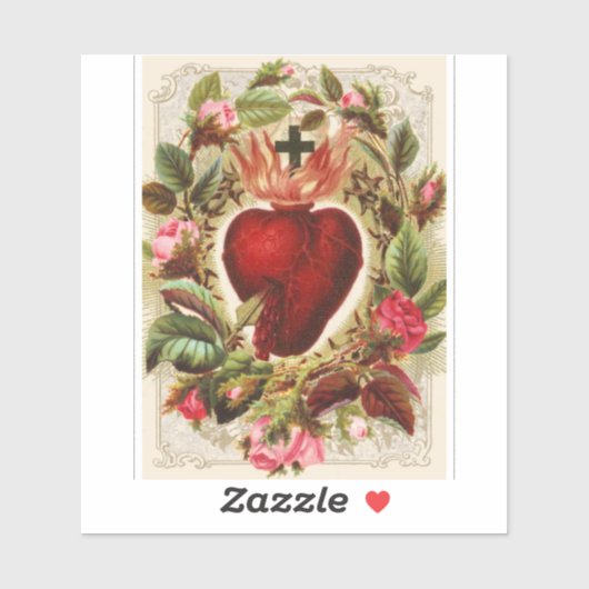 Traditioneel Katholiek Heilig Hart Sticker (Vel)