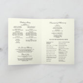 Traditioneel katholiek huwelijksmisprogramma kaart (Binnen)