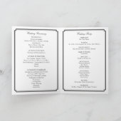 Traditioneel katholiek huwelijksprogramma kaart (Binnen)