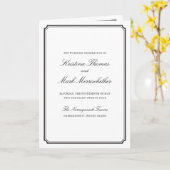 Traditioneel katholiek huwelijksprogramma kaart (Gele Bloem)