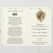 Traditioneel Katholiek Latijn Mis Huwelijk Program (Voorkant / Achterkant)