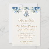 Traditioneel Katholiek Maria-Kruis Bruiloft Save The Date (Voorkant)