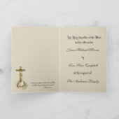 Traditioneel katholiek religieus mis offerkruis kaart (Binnen)