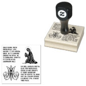 Traditioneel Katholiek Salve Regina Maria Gebed Rubberstempel (Gestempeld)