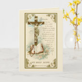 Traditioneel Katholiek Sympathie Mis Aanbod Kruis Kaart (Gele Bloem)