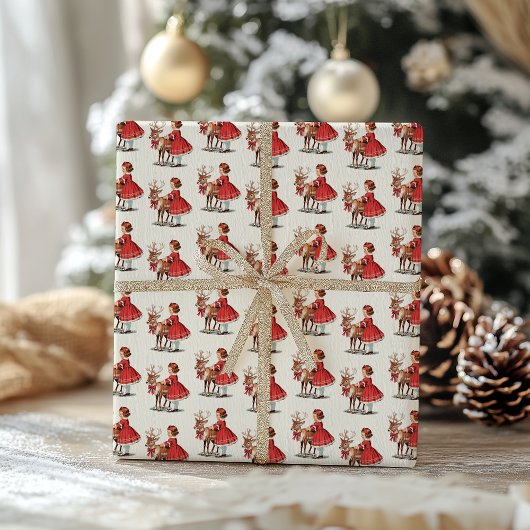 Traditioneel  kattenkerstpapier cadeaupapier