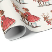 Traditioneel  kattenkerstpapier cadeaupapier (Rol Hoek)