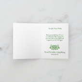 Traditioneel Keltisch hart met klavers Bedankkaart (Binnen)