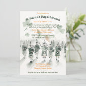 Traditioneel Keltisch Iers St. Patrick’s Day Party Kaart (Staand voorkant)