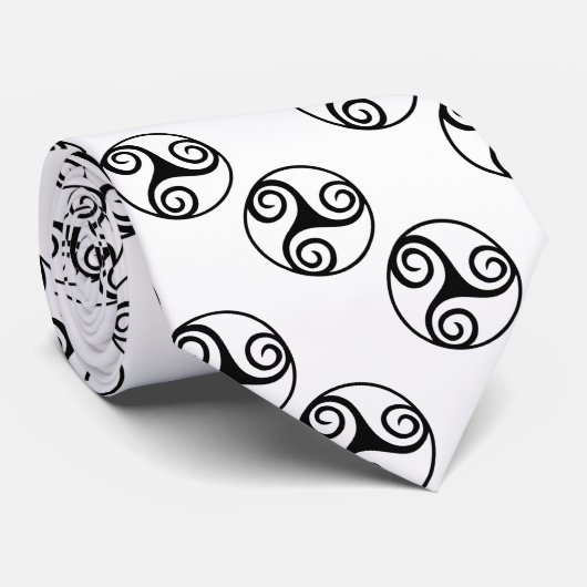 Traditioneel Keltisch Trisklasseontwerp Stropdas (Opgerold)