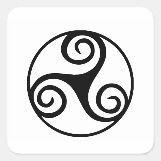 Traditioneel Keltisch Trisklasseontwerp Vierkante Sticker (Voorkant)
