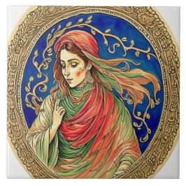 Traditioneel keramisch Adalusiaans artikel 8 Tegeltje