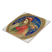 Traditioneel keramisch Adalusiaans artikel 8 Tegeltje (Zijkant)