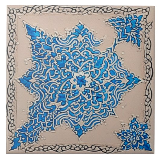 Traditioneel keramisch Adalusiaans artikel 9 Tegeltje (Voorkant)