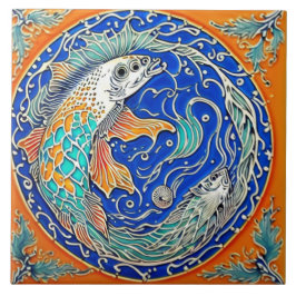 Traditioneel keramisch kunstwerk voor onderwaterle tegeltje