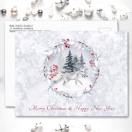 Traditioneel kerst- en nieuwjaarsfeest Briefkaart