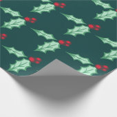 Traditioneel Kerst Holly inpakpapier (Hoek)
