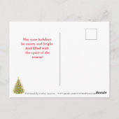 Traditioneel kerstboom Briefkaart vrolijk helder (Achterkant)