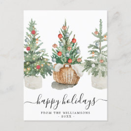 Traditioneel kerstboomvakantie-Briefkaart Feestdagenkaart