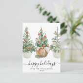 Traditioneel kerstboomvakantie-Briefkaart Feestdagenkaart (Staand voorkant)