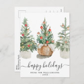 Traditioneel kerstboomvakantie-Briefkaart Feestdagenkaart (Voorkant / Achterkant)