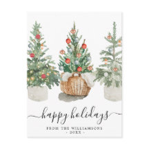 Traditioneel kerstboomvakantie-Briefkaart