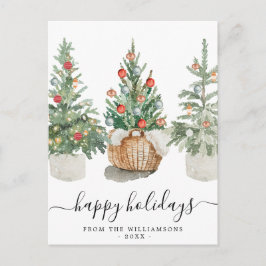 Traditioneel kerstboomvakantie-Briefkaart Feestdagenkaart