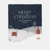 Traditioneel kerstcadeau voor Rustisch Winterdecor Fleece Deken (Voorkant)