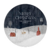 Traditioneel kerstcadeau voor Rustisch Winterdecor Snijplank (Voorkant)