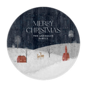 Traditioneel kerstcadeau voor Rustisch Winterdecor Snijplank