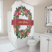 Traditioneel kerstcadeaugordijn douchegordijn (In situ)