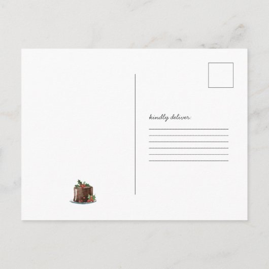 Traditioneel kerstcadeautje | Vakantie Briefkaart (Achterkant)