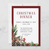 Traditioneel kerstdiner kaart (Voorkant)